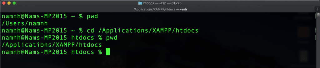 Hình Ảnh Cài Đặt Dự Án Laravel Trong Thư Mục htdocs Của XAMPP