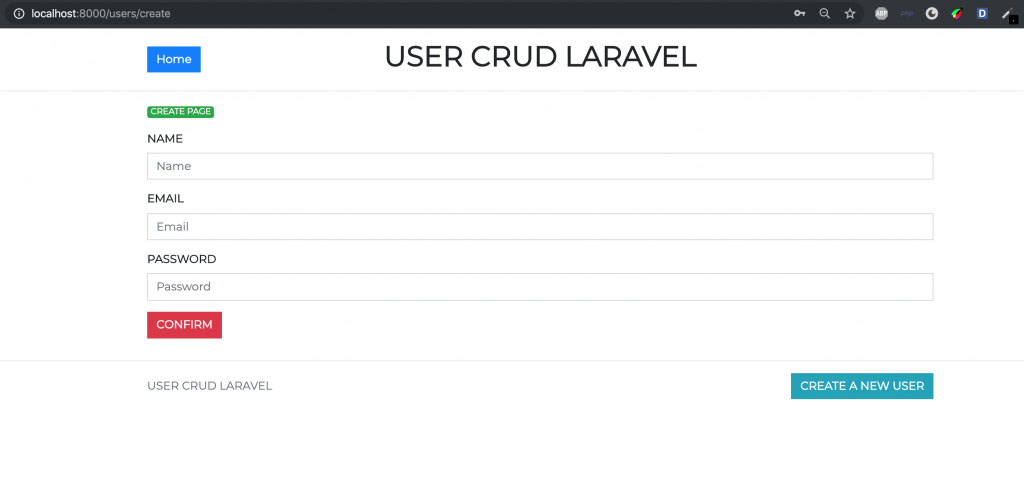 Hình Ảnh Giao Diện Thêm Người Dùng Laravel CRUD