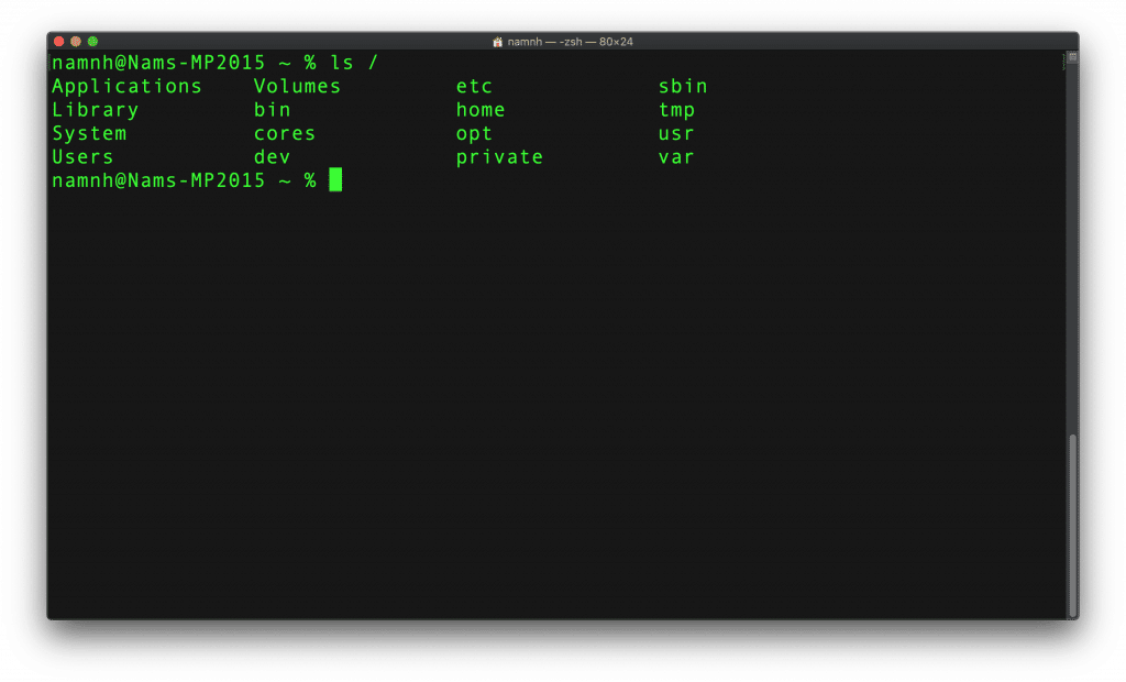 Hình Ảnh Terminal Trên macOS