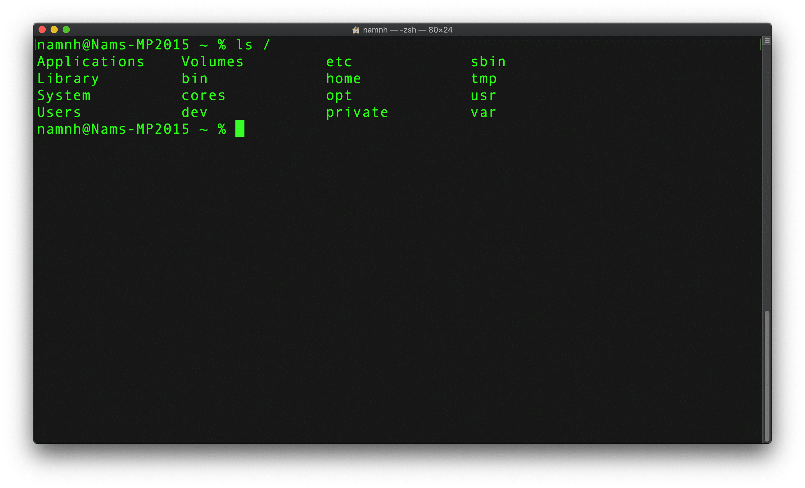 Hình Ảnh Terminal Trên macOS