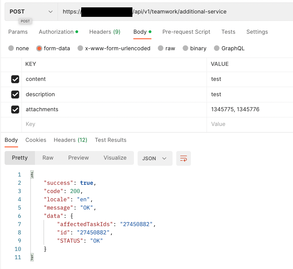 test-postman-create-task-teamwork-api